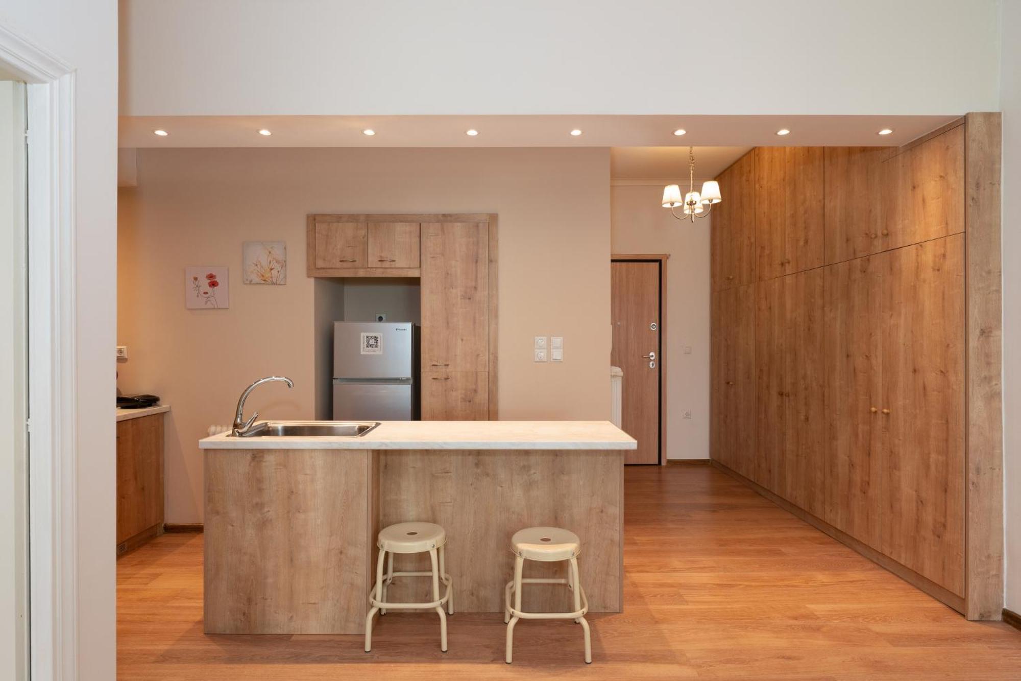 Contemporary Apartment Made Of Wood And Stone. 雅典 外观 照片